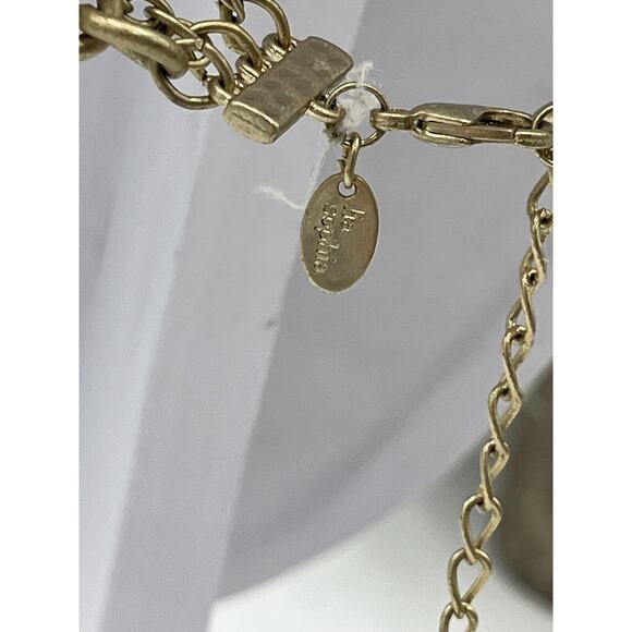 Lia Sophia Multi Strand Brushed Matte Gold Tone Long Celtic Knotted Necklace - Picture 7 of 12